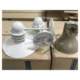 PAIR OF METAL WALL-MOUNTED LAMPS & MORE