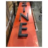 LARGE ELECTRIC METAL LIGHT-UP ZINE SIGN