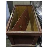 ROLLING WOODEN BIN WITH LID