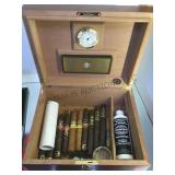 UNITED STATES NAVY HUMIDOR W/ SOME CIGARS
