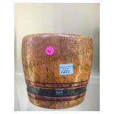 19TH CENTURY CARVED TREE TRUNK POT