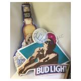 2 METAL ADVERTISING BEER SIGNS