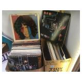 BOX OF VINYL ALBUMS, 'REO SPEDWAGON','BILLY SQUIRE