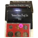 1974,1979,1980 &1982 U.S. PROOF SETS
