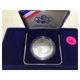 1987 U.S. CONSTITUTION SILVER DOLLAR, WCASE & COA