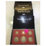 1979 ,3-1980 & 1981 U.S. PROOF SETS