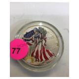 1999 COLORIZED FINE SILVER (1 OZ) AMERICAN EAGLE