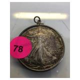 1987(1 OZ) FINE SILVER AMERICAN EAGLE DOLLAR