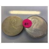2 -1976  $10 STERLING CANADIAN OLYMPIADE COINS