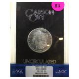 1884 -CC NGC MS63, GSA MORGAN SILVER DOLLAR