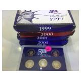 5 SETS U.S. MINT SILVER PROOF STATE QUARTERS