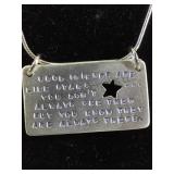 STERLING NECKLACE W/STERLING LETTER PENDANT