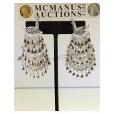 VINTAGE STERLING  CHINESE CHANDELIER EARRINGS