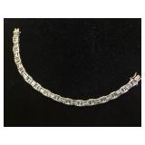 VINTAGE THAILAND STERLING CZ BRACELET