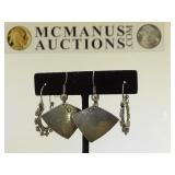 2 PAIRS OF STERLING EARRINGS,1-FILIGREE