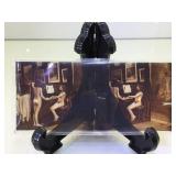 TRAY OF 13 NUDE GLASS STEREO SLIDES, CIRCA 1920