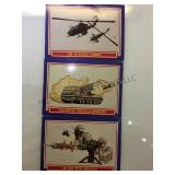 TRAY OF VINTAGE MILITARY TRADING CARDS