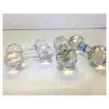 4 CRYSTAL KNIFE RESTS