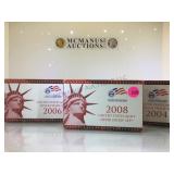 2004,2006 & 2008 U.S. MINT SILVER PROOF SETS