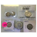 ASSORTMENT OF SIVER COINS, MERCURY,ROOSEVELT DIMES