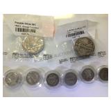 ASSORTMENT, MERCURY DIMES, SILVER HALF DOLLARS