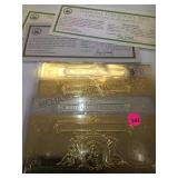 GOLD & SILVER FOIL CERTIFICATES