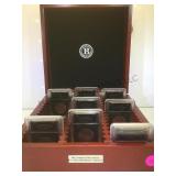 8 KENNEDY HALF DOLLARS & BRADFORD COLLECTION BOX