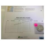 2002  $1 SILVER BELIZE COIN,W/INFO