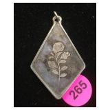 1 OZ  SUISSE .999 DIAMOND SHAPED PENDANT