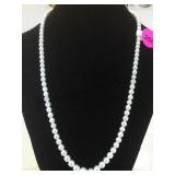 VINTAGE MIKIMOTO PEARLS W.STERLING MARCASITE CLASP
