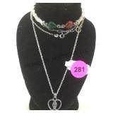 NECK W/STERLING NECKLACE & BRACELET