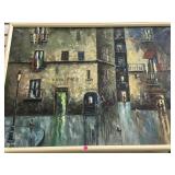 CANDELIS, GAY OIL ON CANVAS STREET SCENE