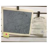 SIGNED PICASSO LINOCUT 'THE BROKEN LANCE' W/COA