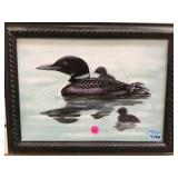 DUCK PAINTING ON PORCELAIN TILE 16x12