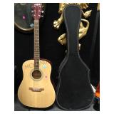 CARLO ROBELLI ACOUSTIC GUITAR WITH CASE AS IS