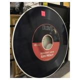 LARGE ELVIS PLASTIC RECORD DECORATION