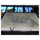 ORIGINAL ARTHUR BEEMAN SKETCH OF MARILYN MONROE