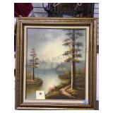 FRAMED OIL ON CANVAS KIM SPENCER PAINTING