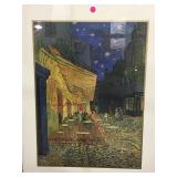 FRAMED VAN GOUGH PRINT 'CAFE AT NIGHT'