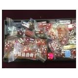 TRAY LOT OF VINAGE CASINO DICE