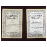1915 & 1918 NATIONAL GEOGRAPHIC MAGAZINES W/MAP