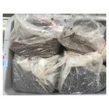 LARGE TUB OF GLASS BEADS FOR JEWELRY MAKING