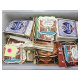 TUB OF  VINTAGE UNUSED LIQUOR LABELS