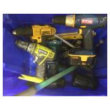 TOTE OF RIOBI, DEWALT SCREW GUNS & MORE