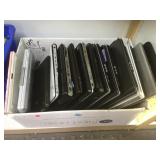 BOX OF LAPTOPS. 'AS IS' SOME CHARGERS