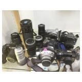 LOT OF CAMERAS & LENSES, MINOLTA, KALIMAR & MORE