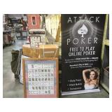 2 CASES OF PLAYIING CARDS & FRAMED DISPLAY OFCARDS