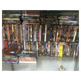 SHELF LOT OF DVD'S, 'GHOSTRIDER', 'SALT' & MORE