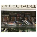 SHELF LOT OF DVD'S, 'SCROUGED', 'JARHEAD' & MORE