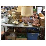 FULL TABLE, LAMPS, BANKS, STAFFORDSHIRE & MORE